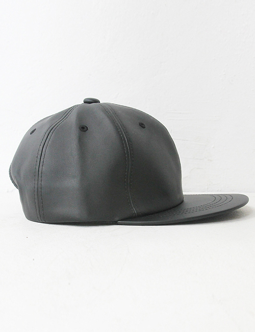 black learher cap
